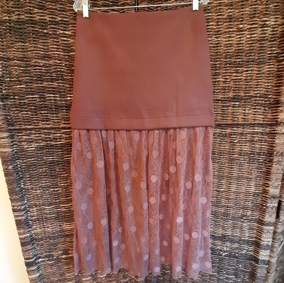 NWT Listicle Skirt Large Mauve Lace Maxi Whimsigoth Sheer Fairy Cottagecore - Picture 6 of 10